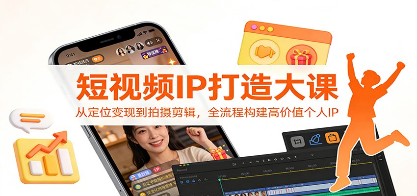 图片[1]-短视频IP打造大课：从定位变现到拍摄剪辑，全流程构建高价值个人IP-天韵资源网