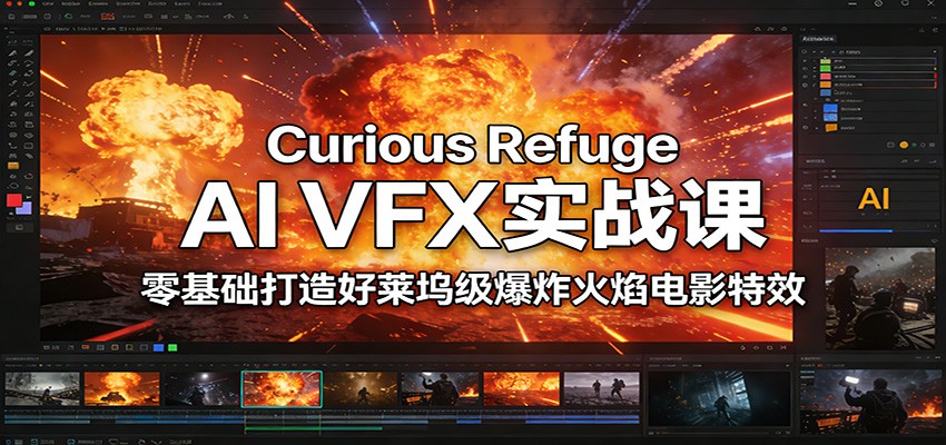 图片[1]-Curious Refuge AI VFX实战课，零基础打造好莱坞级爆炸火焰电影特效-天韵资源网