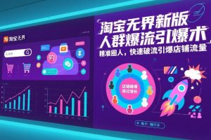 淘宝无界新版人群爆流引爆术，精准圈人，快速破流引爆店铺流量-天韵资源网