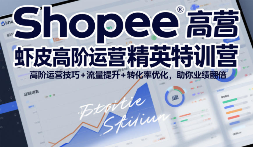Shopee虾皮高阶运营精英特训营，高阶运营技巧+流量提升+转化率优化，助你业绩翻倍-天韵资源网