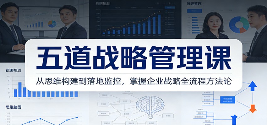 五道战略管理课：从思维构建到落地监控，掌握企业战略全流程方法论-天韵资源网