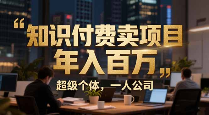 从0到年入百万：超级个体实战心得公开，个人IP×精准引流×成交系统全拆解-天韵资源网