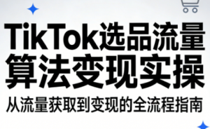 TikTok选品流量算法变现实操-天韵资源网