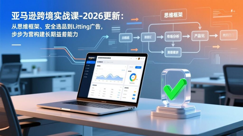 亚马逊跨境实战课-2026更新:从思维框架、安全选品到Listing广告,步步为营构建长期盈利能力-天韵资源网