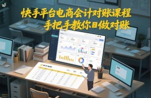 快手平台电商会计对账课程，手把手教你做对账-天韵资源网
