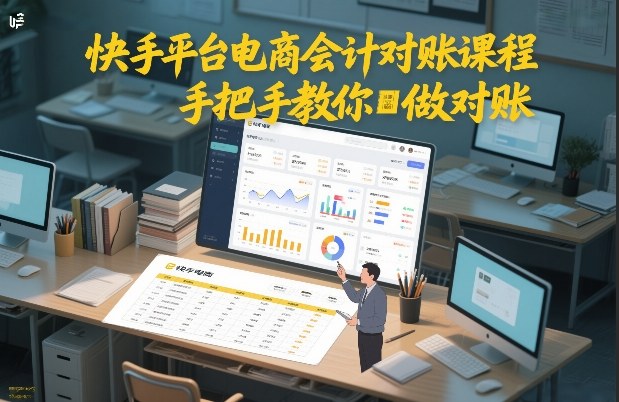 快手平台电商会计对账课程，手把手教你做对账-天韵资源网
