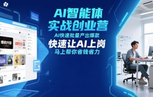 AI智能体实战创业营12月23-25号线下课，AI快速批量产出爆款，快速让AI上岗，马上帮你省钱省力-天韵资源网