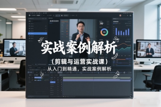 剪辑与运营实战课，从入门到精通，实战案例解析(更新2026)-天韵资源网