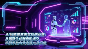 AI智能体三天实战创业营：从爆款生成到自动成交，手把手助企业实现AI化升级-天韵资源网