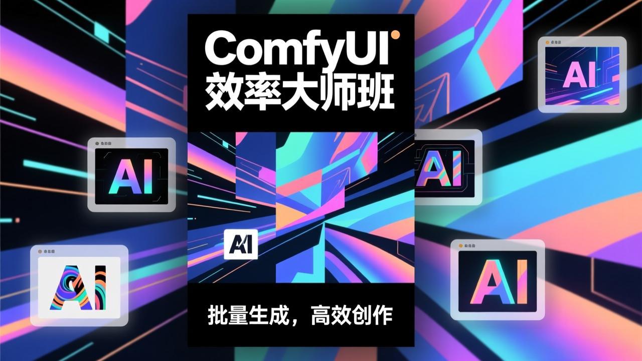 ComfyUI效率大师班：工作流搭建，批量生成，将个人AI出图效率提升5-10倍，月接单收入1-3万-天韵资源网