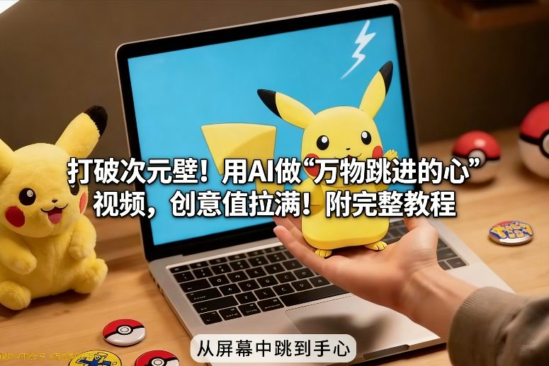 打破次元壁!用AI做【万物跳进手心】视频,创意值拉满!附完整教程-天韵资源网