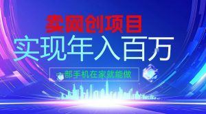 2026年通过“卖项目”实现年入100个W，一部手机在家就能做，2026轻创业首选【揭秘】-天韵资源网