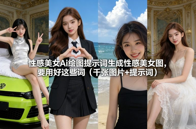 性感美女Ai绘图提示词生成性感美女图，要用好这些词(千张图片+提示词)-天韵资源网