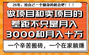 为什么卖项目能轻松月入10个W，而做项目却真正賺不到什么钱？原因竟然是这个！【揭秘】-天韵资源网