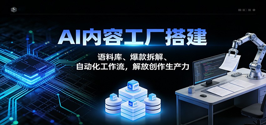 AI内容工厂搭建：语料库、爆款拆解、自动化工作流，解放创作生产力-天韵资源网