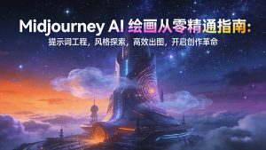 Midjourney AI绘画从零精通指南：提示词工程，风格探索，高效出图，开启创作革命-天韵资源网