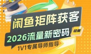 闲鱼矩阵获客,2026流量新密码,只要闲鱼还在,你的行业就有无限精准的客源-天韵资源网