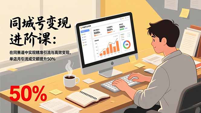 同城号变现进阶课：在同城赛道中实现精准引流与高效变现，单店月引流成交额提升50%-天韵资源网
