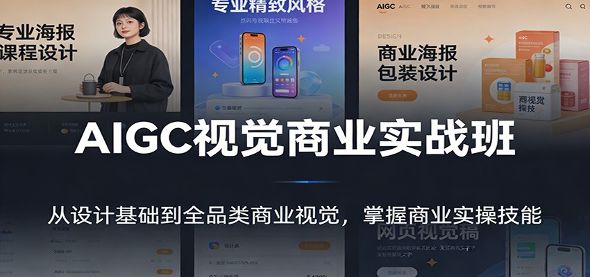 AIGC视觉商业实战班：从设计基础到全品类商业视觉，掌握商业实操技能-天韵资源网