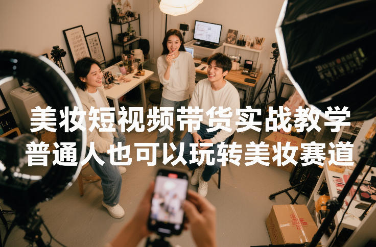 美妆短视频带货实战教学,普通人也可以玩转美妆赛道-天韵资源网