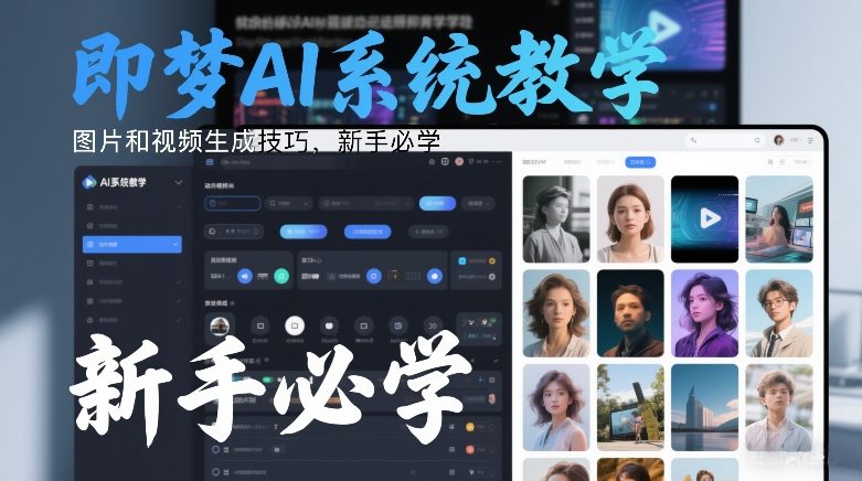即梦AI系统教学，图片和视频生成技巧，新手必学-天韵资源网