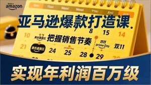 亚马逊爆款打造课，大促节点、全年规划、淡旺季打法，把握销售节奏，实现年利润百万级-天韵资源网