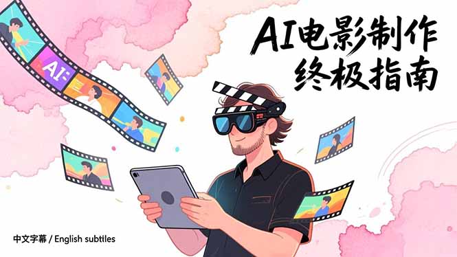 AI电影制作终极指南：从创意到成片，系统掌握智能影视全流程实战课(中英字幕-天韵资源网