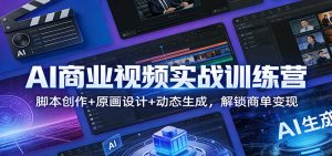 AI商业视频实战训练营：脚本创作+原画设计+动态生成，解锁商单变现-天韵资源网