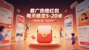 看广告撸红包，每天稳定5-20米，无任何门槛，适合任何人-天韵资源网