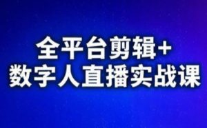 视频号、快手、抖音全平台剪辑+数字人直播实战课(更新2026)​-天韵资源网