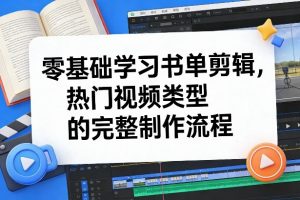 零基础学习书单剪辑，热门视频类型的完整制作流程(更新2026)-天韵资源网