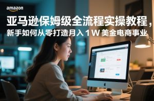 亚马逊保姆级全流程实操教程，新手如何从零打造月入1W美金电商事业-天韵资源网