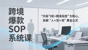 跨境爆款SOP系统课，“内容飞轮+精准投放”为核心，拆解“人×货×场”黄金公式-天韵资源网