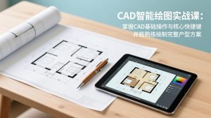 CAD智能绘图实战课：掌握CAD基础操作与核心快捷键，并能熟练绘制完整户型方案-天韵资源网