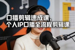 口播剪辑速成课,个人IP口播全流程剪辑课-天韵资源网