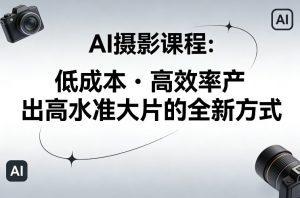 AI摄影课程，低成本高效率产出高水准大片的全新方式-天韵资源网