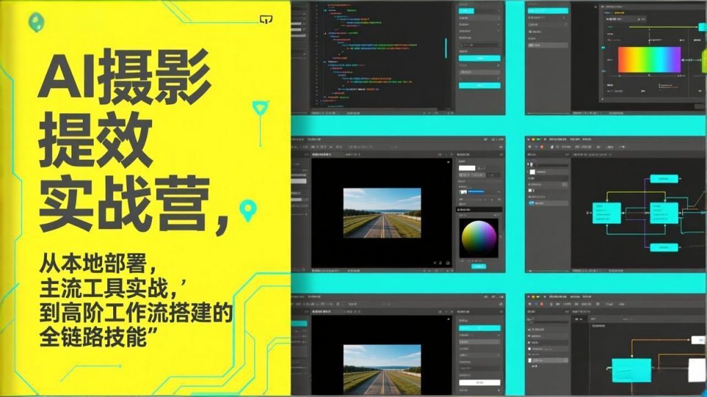 AI+摄影提效实战营,从本地部署,主流工具实战,到高阶工作流搭建的全链路技能-天韵资源网