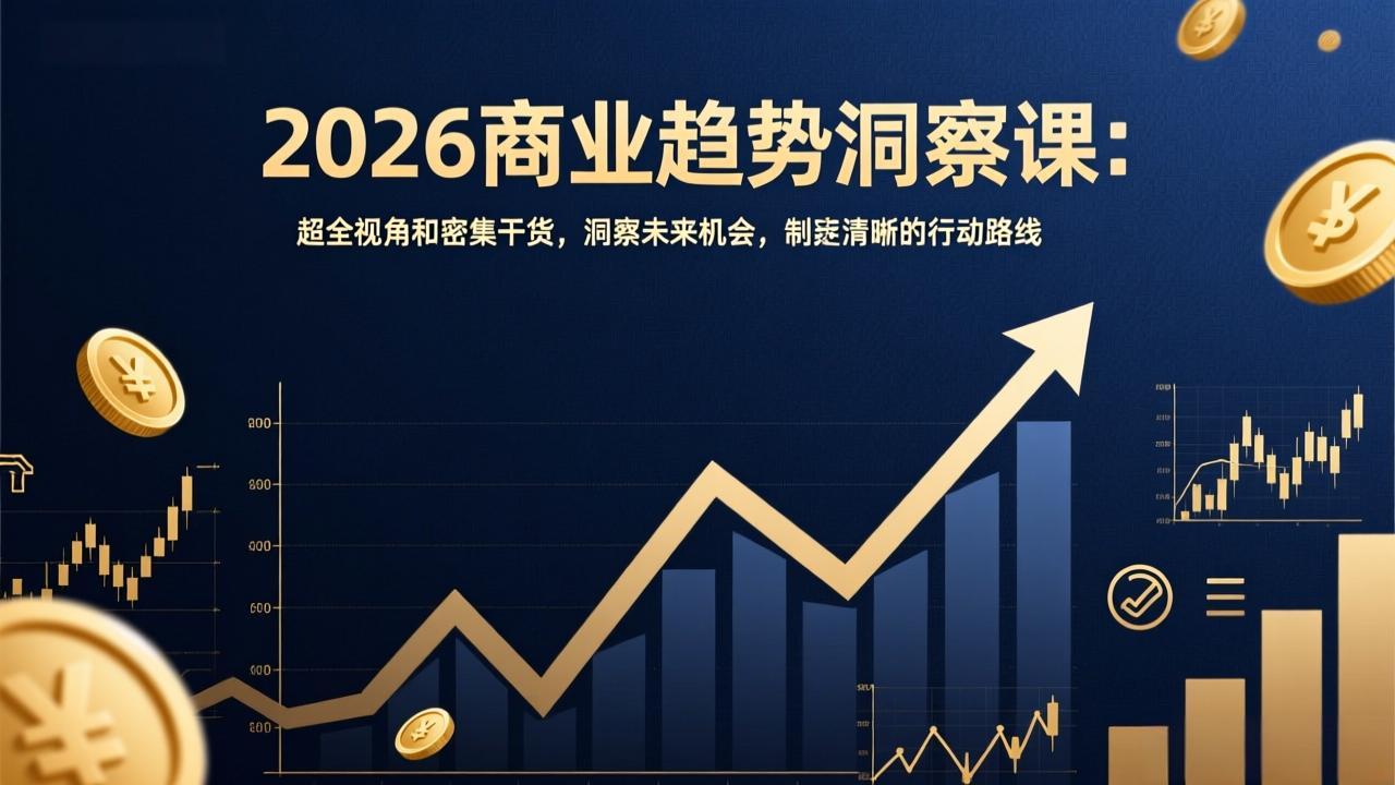 2026商业趋势洞察课：超全视角和密集干货，洞察未来机会，制定清晰的行动路线-天韵资源网