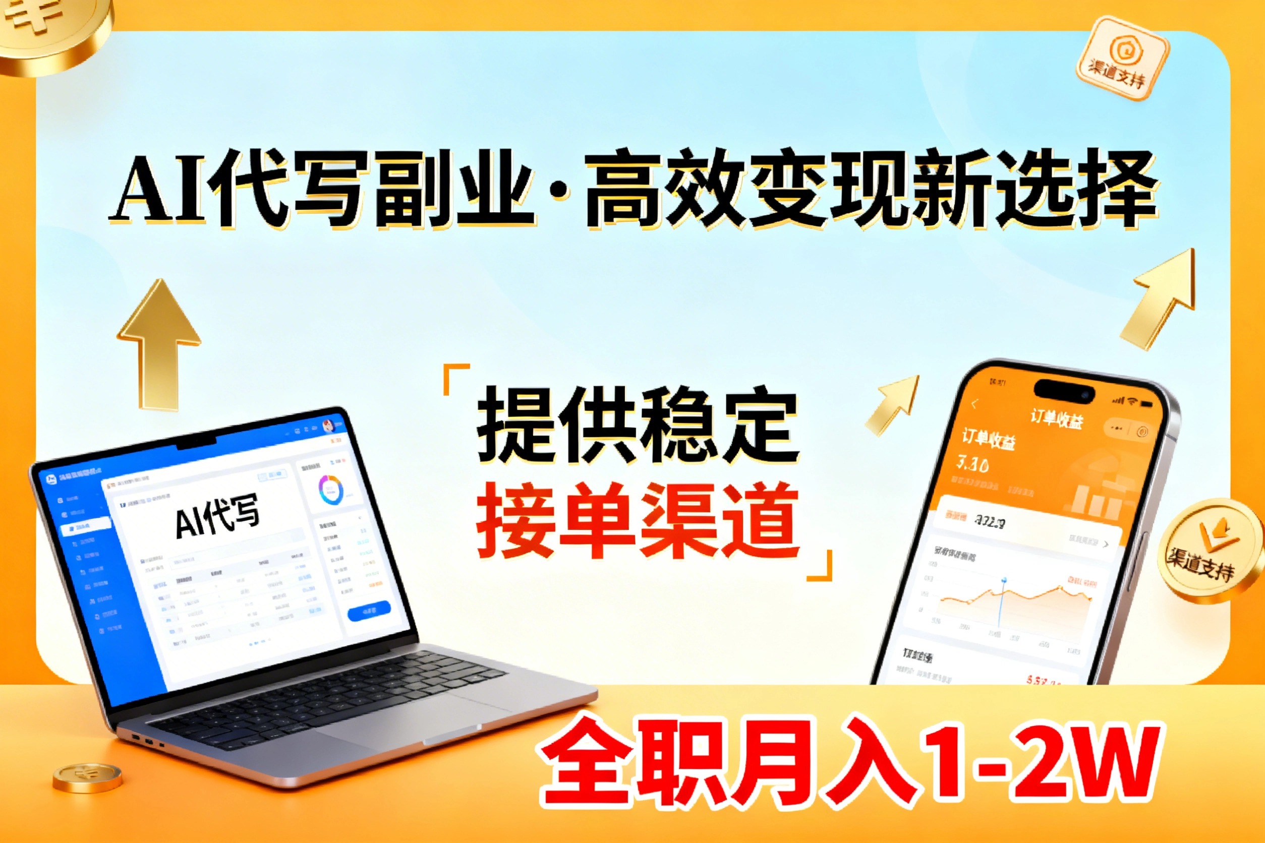 AI代写副业，高效变现，提供渠道，永不失业副业兼职 全职月入1-2W【SOP手册】-天韵资源网