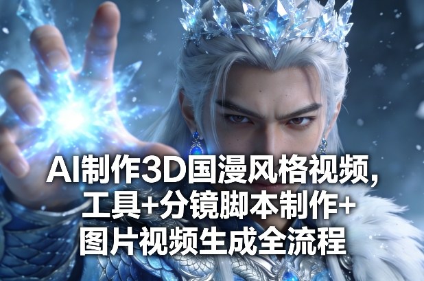 AI制作3D国漫风格视频，工具+分镜脚本制作+图片视频生成全流程-天韵资源网