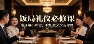 公众号收费文章：《饭局礼仪必修课：懂规矩不踩雷，职场社交少走弯路》-天韵资源网