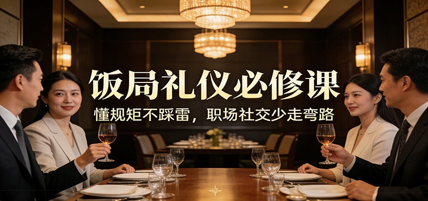 公众号收费文章：《饭局礼仪必修课：懂规矩不踩雷，职场社交少走弯路》-天韵资源网