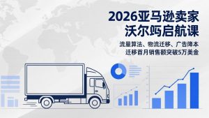 2026亚马逊卖家沃尔玛启航课,流量算法、物流迁移、广告降本,迁移首月销售额突破5万美金-天韵资源网