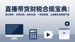 直播带货财税合规宝典：模式解析、涉税风险、账务处理，一堂课搞懂，让直播生意稳赚不赔-天韵资源网