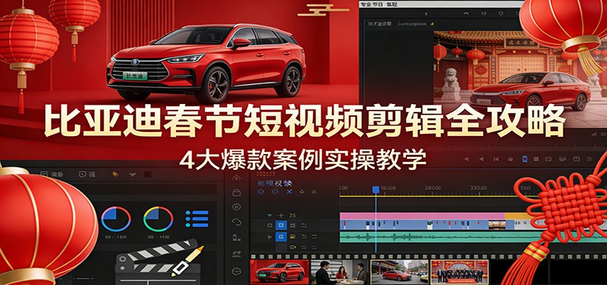 图片[1]-比亚迪春节短视频剪辑全攻略，4大爆款案例实操教学-天韵资源网