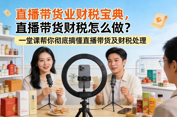 直播带货业财税宝典，直播带货财税怎么做？一堂课帮你彻底搞懂直播带货及财税处理-天韵资源网