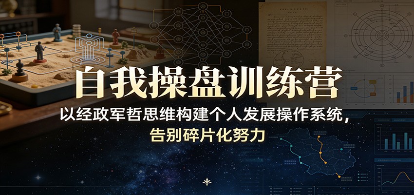 自我操盘训练营：以经政军哲思维构建个人发展操作系统，告别碎片化努力-天韵资源网
