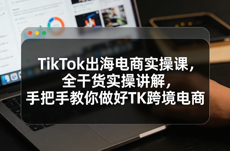 TikTok出海电商实操课，全干货实操讲解，手把手教你做好TK跨境电商-天韵资源网