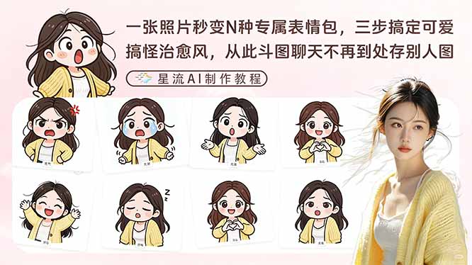 一张照片秒变N种专属表情包,三步搞定可爱搞怪治愈风,从此斗图聊天不再到处存别人图-天韵资源网