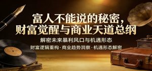 富人不能说的秘密，财富觉醒与商业天道总纲，解密未来暴利风口与机遇形态-天韵资源网